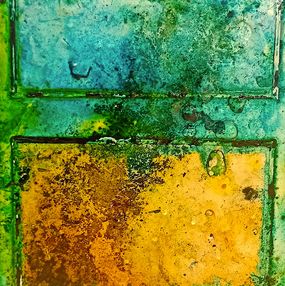 Gemälde, Water Field 3. Mixte Sous Epoxy paining, Patrice Tabouret