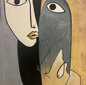Gemälde, Hidden Faces 1, Ramóna Csendes
