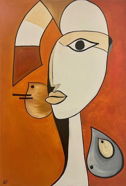 Painting, Hidden Faces 2, Ramóna Csendes