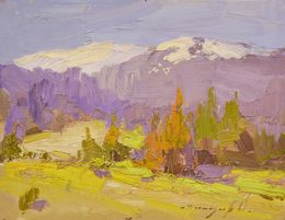 Gemälde, Snow-Covered Mountain, Alexander Shandor