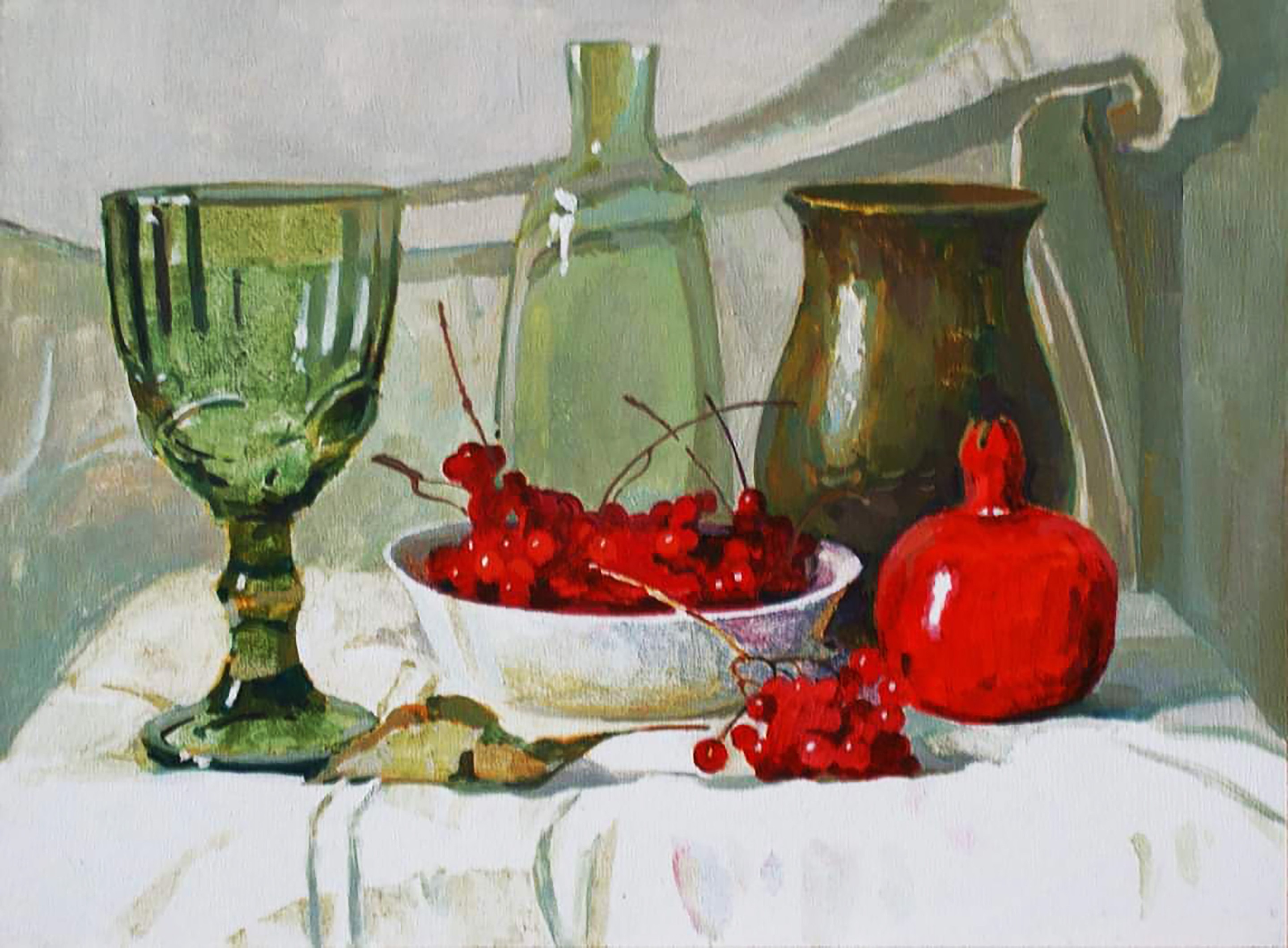 Yaroshevich Anastasia, Still Life with Viburnum Yaroshevich Anastasia, Still Life with Viburnum