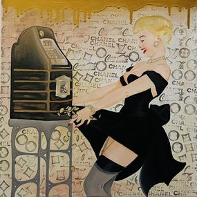 Painting, Pin up girl and jack pot 03, Crys