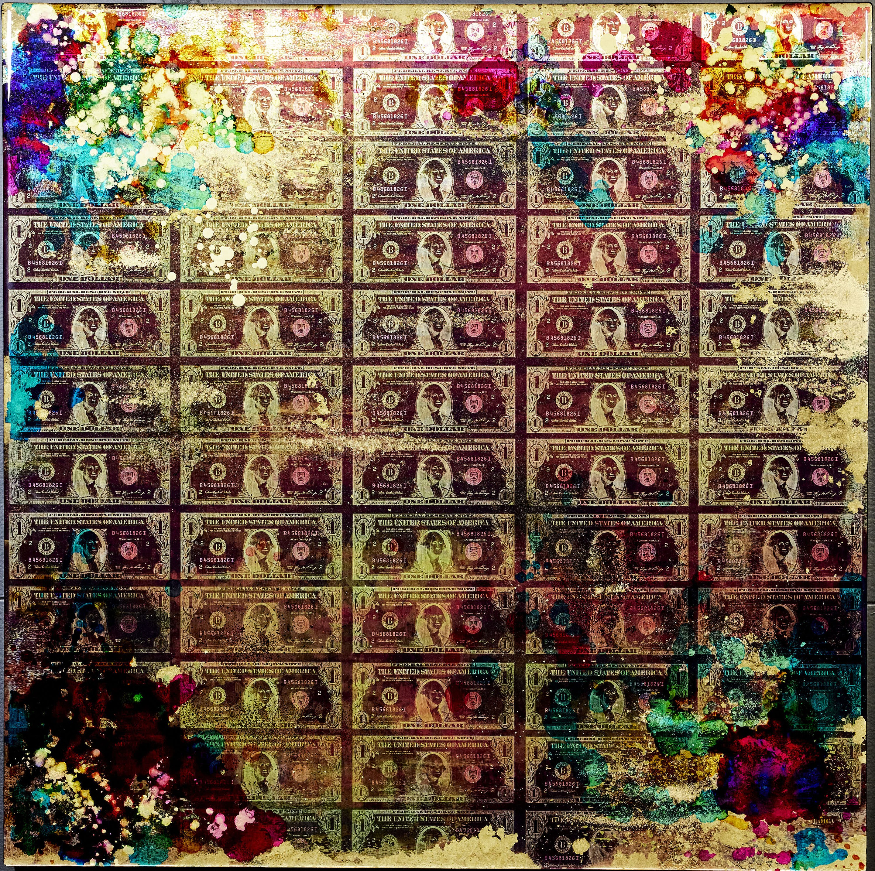 James Chiew, Dollar Bills Abstract James Chiew, Dollar Bills Abstract