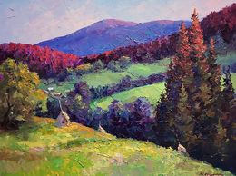 Gemälde, Evening in the mountains, Boris Serdyuk