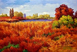 Painting, Autumn is crimson, Boris Serdyuk