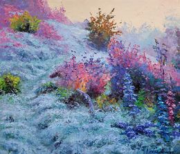 Painting, Frost on the grass, Boris Serdyuk