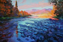 Painting, A river in the mountains, Boris Serdyuk