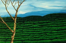 Painting, Tea Gardens of Assam III, Sreya Gupta
