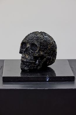 Sculpture, Flower skull black diamond, Angela Gomes
