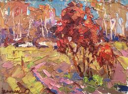 Painting, Bush of guelder, Oksana Ivanyuk