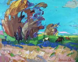Gemälde, In the shade of willows, Ivanyuk Oleksiy