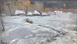 Gemälde, It snowed, Oksana Ivanyuk