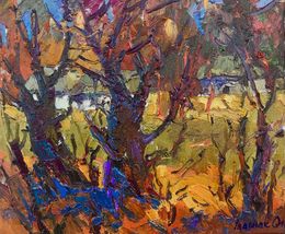 Painting, Autumn crimson, Oksana Ivanyuk