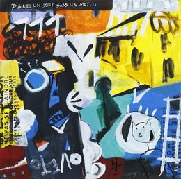 Peinture, Kaleidan - Composition graphique et symbolique semi-abstrait, Hervé Jonas