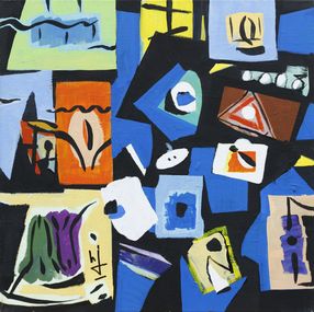 Gemälde, Confidencepourconfidence - Composition graphique et symbolique semi-abstrait, Hervé Jonas
