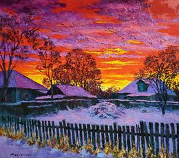 Painting, Winter evening, Boris Serdyuk