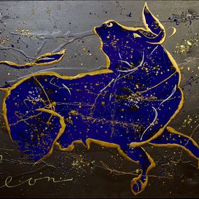Gemälde, Blue Bull, Leon Bosboom