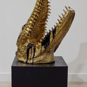 Sculpture, Crocodile Gold, Urban Street Art