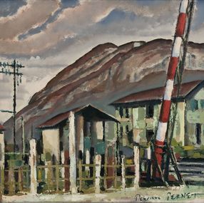 Peinture, Le passage à niveau et Salève, Percival Pernet