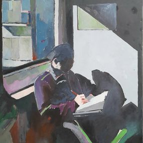 Peinture, L'homme au compartiment, Céline Dabot