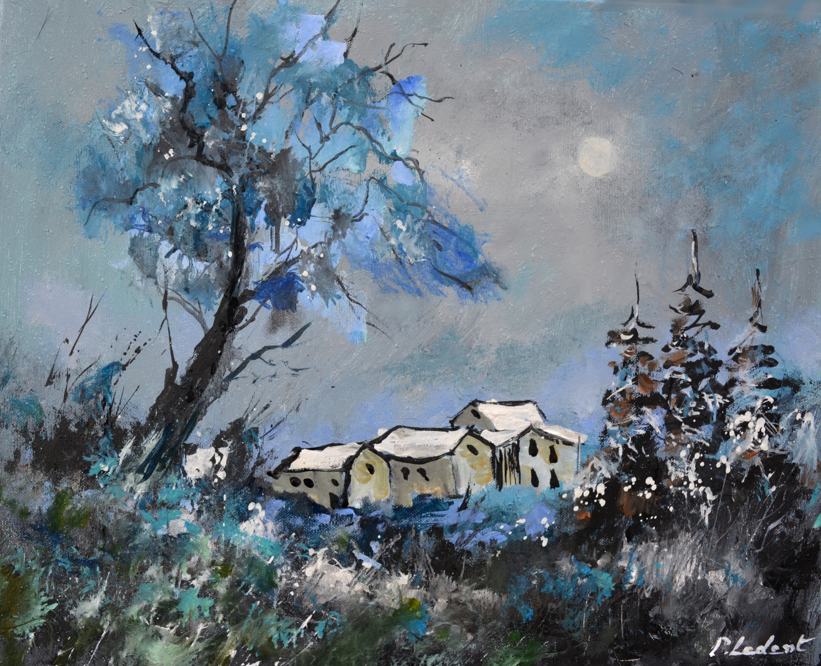 Pol Ledent, Cosy houses in winter Pol Ledent, Cosy houses in winter