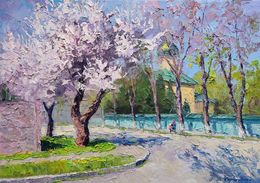 Painting, Apricot blossom, Boris Serdyuk