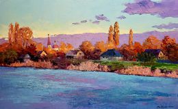 Painting, Behind the river, Boris Serdyuk