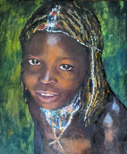 Gemälde, Enfant d'Afrique, Nicole Lavigne