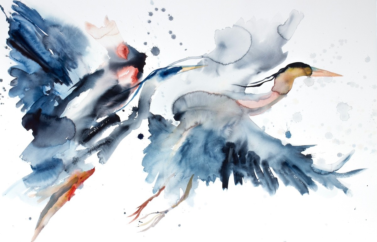 Elizabeth Becker, Herons in Flight No. 5 Elizabeth Becker, Herons in Flight No. 5