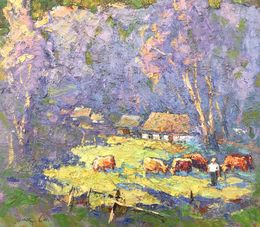 Painting, In the meadow, Oksana Ivanyuk