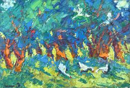 Painting, In the shade of the garden, Ivanyuk Oleksiy