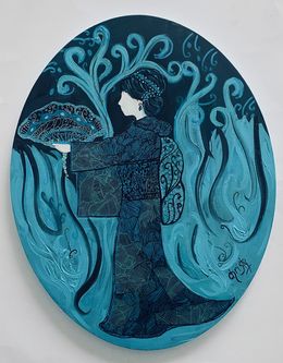Painting, Danse aux femmes bleues, Christy