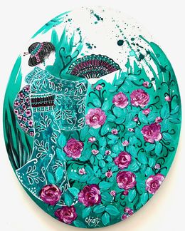 Painting, Douceur aux Reines du Jardin, Christy