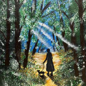 Gemälde, Walk in the park, The Art of Chris by Christelle Chamaa