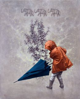 Painting, Big father's umbrella, Kateryniuk Oleg
