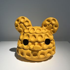 Sculpture, Norman (small yellow bear head), Austyn Taylor
