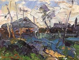 Gemälde, Evening street, Ivanyuk Oleksiy
