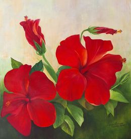 Peinture, Hibisco, Marisa Escudero Cuervas-Mons