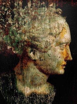 Painting, Portrait Golden Echo Pop art - Italian School - NSWE, Dario Moschetta