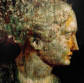 Gemälde, Portrait Golden Echo Pop art - Italian School - NSWE, Dario Moschetta