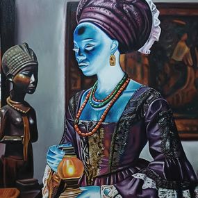 Gemälde, Soul of Lady Àjok? -21st Century, Contemporary, Figurative Modern Africa, Women, Mayowa Adekile