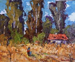 Painting, Autumn poplars, Ivanyuk Oleksiy