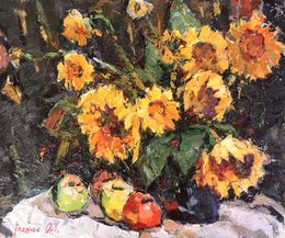 Painting, Sunflowers, Oksana Ivanyuk