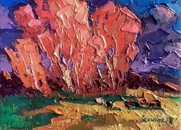 Painting, Scarlet autumn, Oksana Ivanyuk
