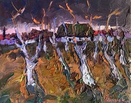 Painting, Evening night, Oksana Ivanyuk
