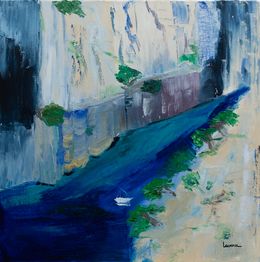Gemälde, Calanque de Port Pin - série Calanque, Françoise Lavenu