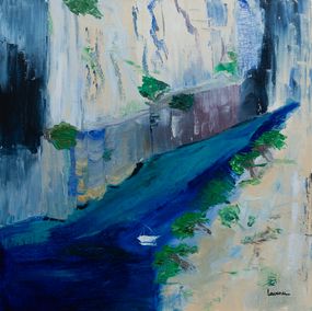 Gemälde, Calanque de Port Pin - série Calanque, Françoise Lavenu
