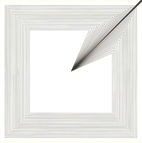 Fine Art Drawings, Illusion III - Série graphique courbe et traits, Christophe Czerwinski