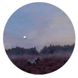 Peinture, A travers les bruyeres - série paysage de forêt, Morgane De Back