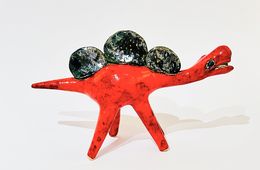 Sculpture, Funny Red Dragon, Viktor Zuk
